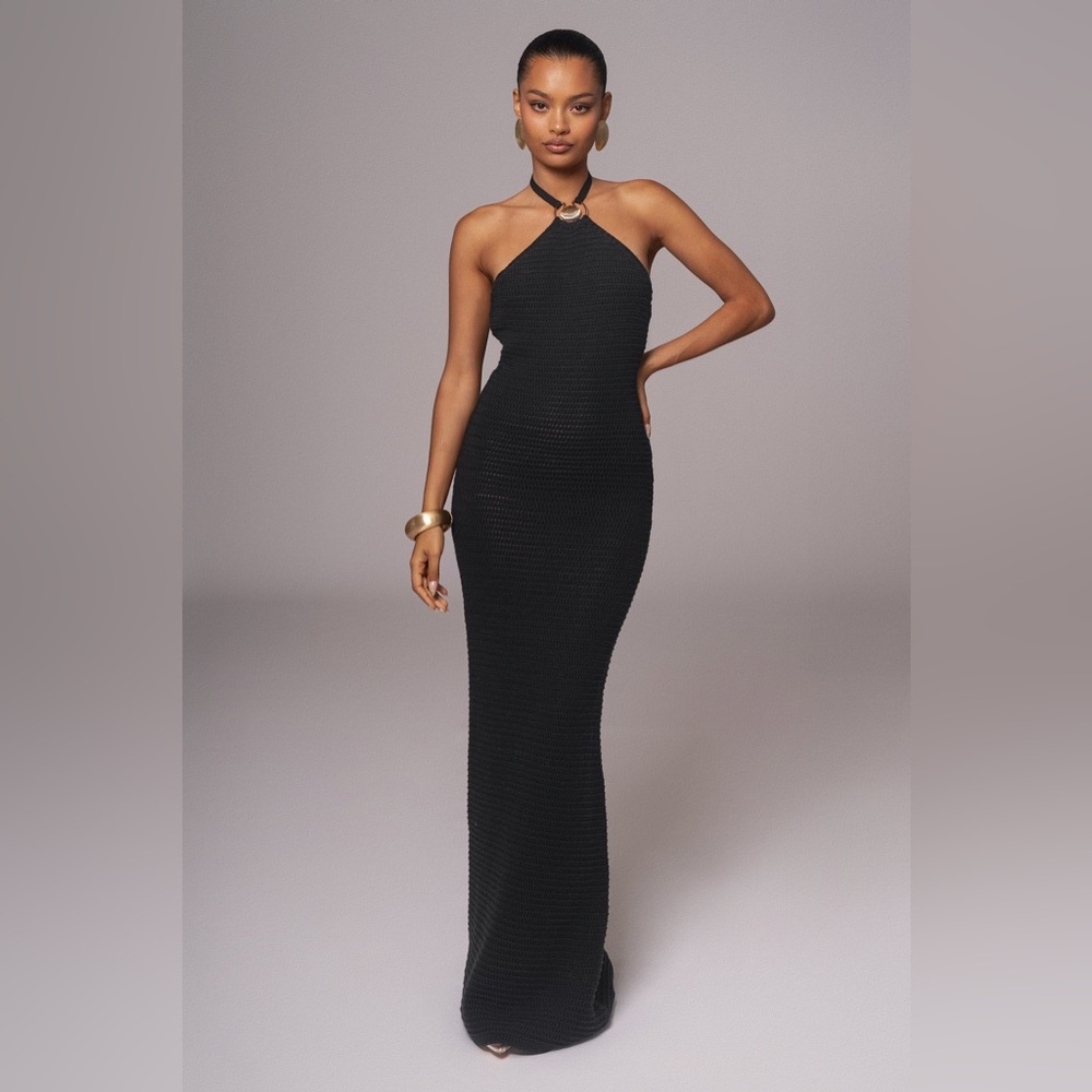 JLUXLABEL Overseas Halter Knit Maxi Dress